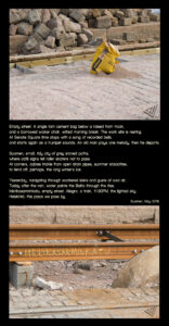 train tracks being repaired. bags of concrete and sand