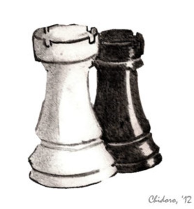 Torres Chidoro drawing of chess rooks