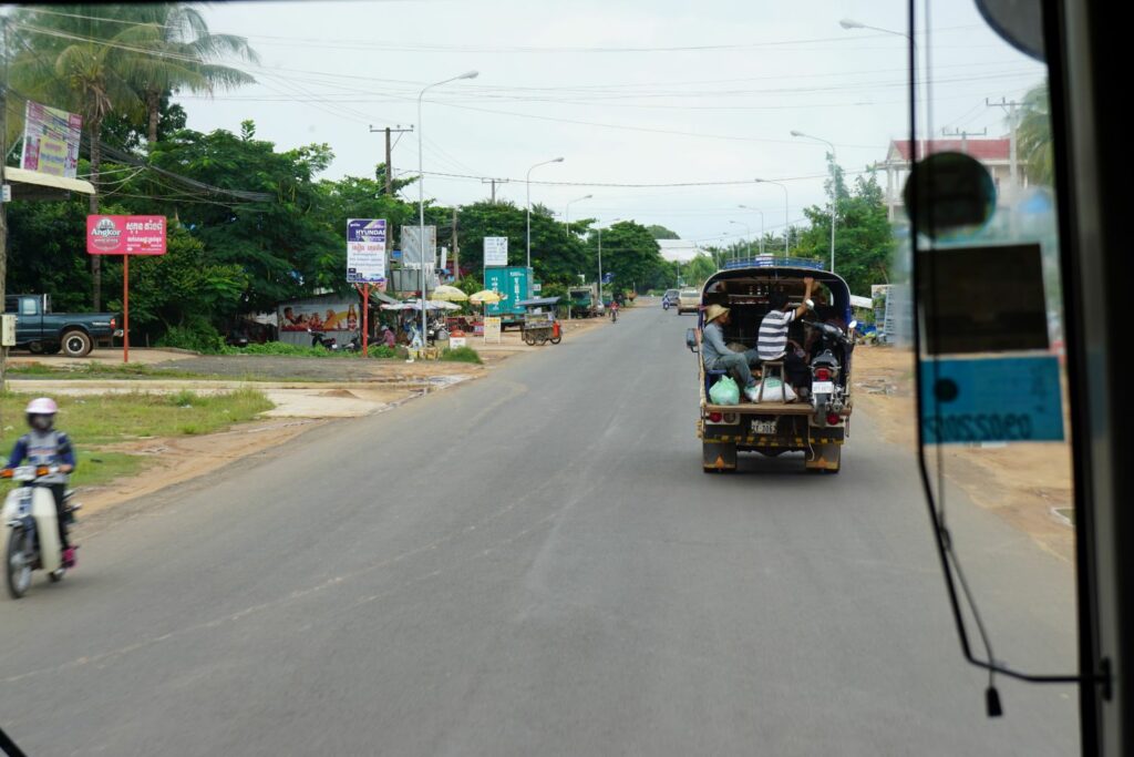 van transporting people and a scouter